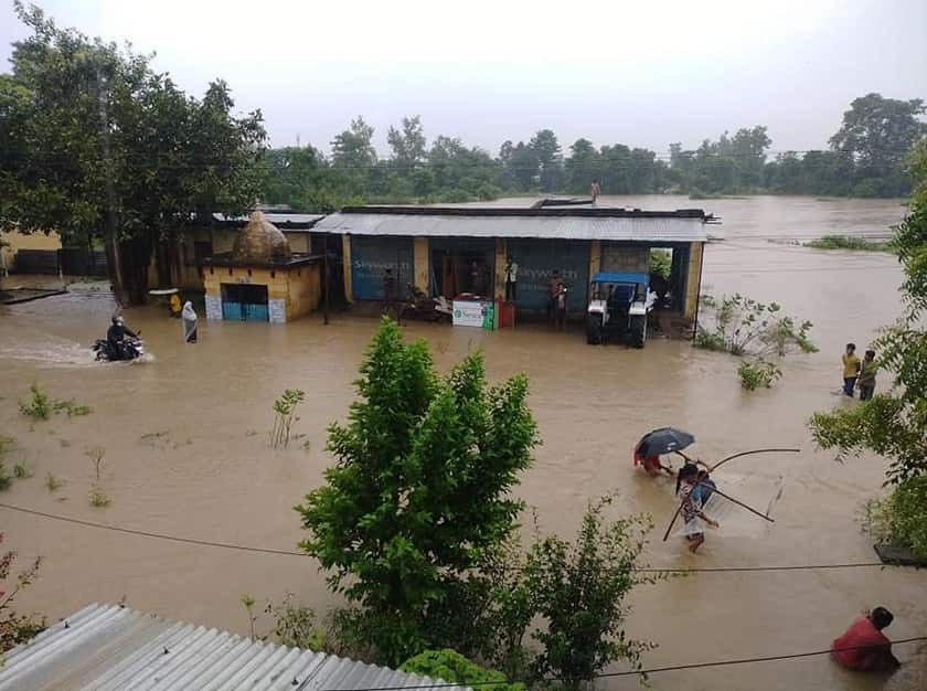 धनगढी आसपासका क्षेत्र जलमग्न