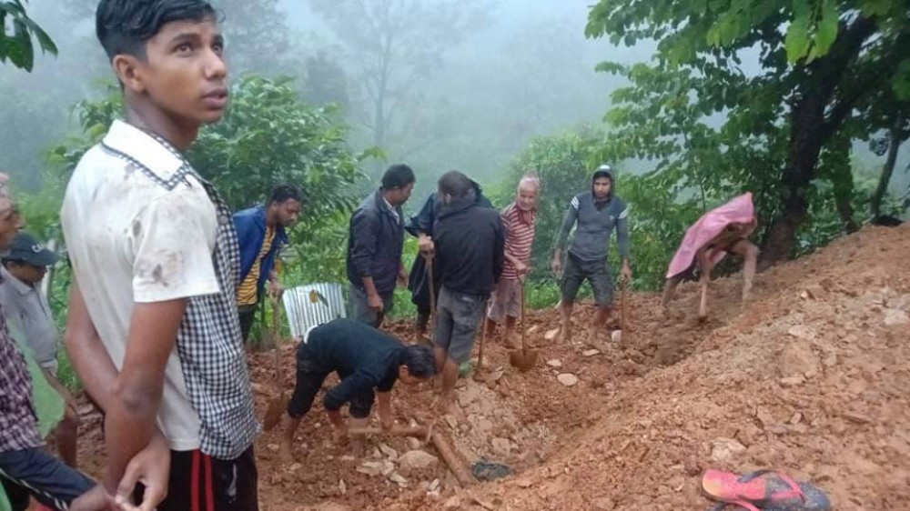 स्याङ्जा पहिरोमा पुरिएका १० जनाको शव भेटियो