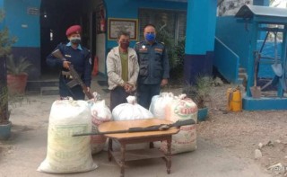बारामा गोली चल्यो, लागुऔषध र हतियारसहित एक पुरुष पक्राउ 