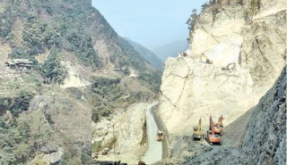 नारायणगढ-मुग्लिन सडकको पहाड काट्न कात्तिकपछि मात्र विस्फोट