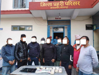 नौ लाख नगदसहित १० जुवाडे ललितपुरको लेलेबाट पक्राउ, ७ दिनको म्याद थप